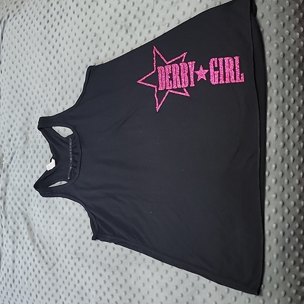 Derby Girl Racerback Tank Top Size Large
